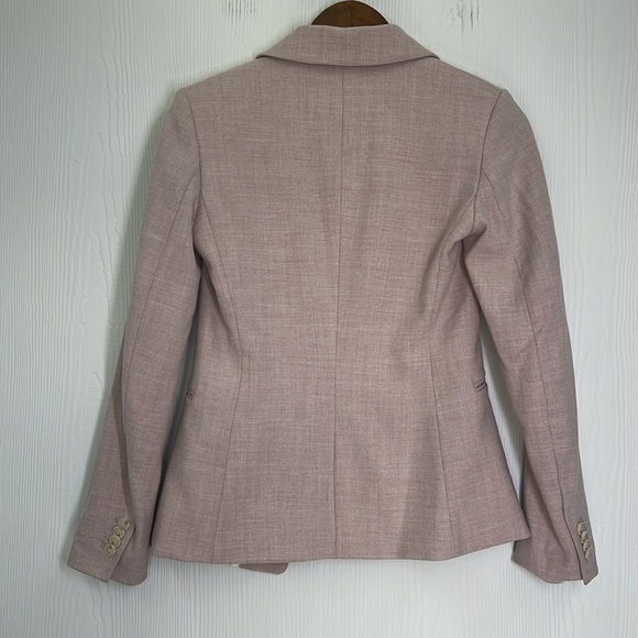 H&M - Fitted Soft Pink 1 Button Lined Long Sleeve Blazer Size XXS - Picture 11 of 12